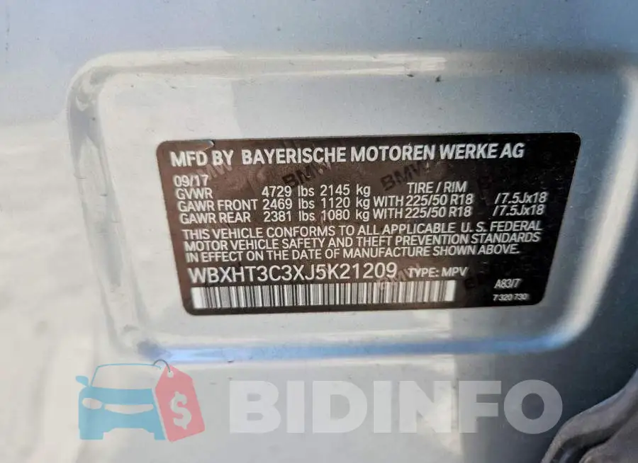 WBXHT3C3XJ5K21209 Photo# 12