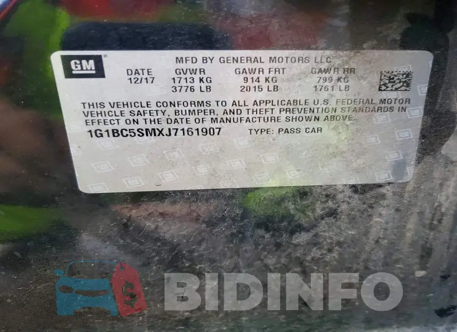 1G1BC5SMXJ7161907 Photo# 13