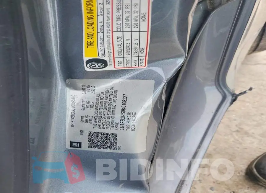 1G1FB1RS0K0108127 Photo# 12