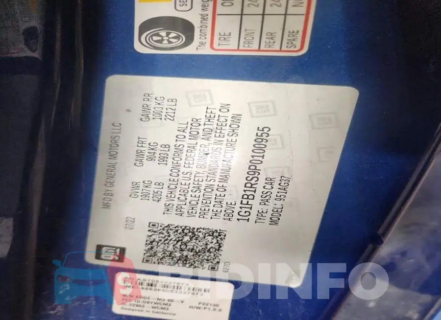 1G1FB1RS9P0100955 Photo# 12