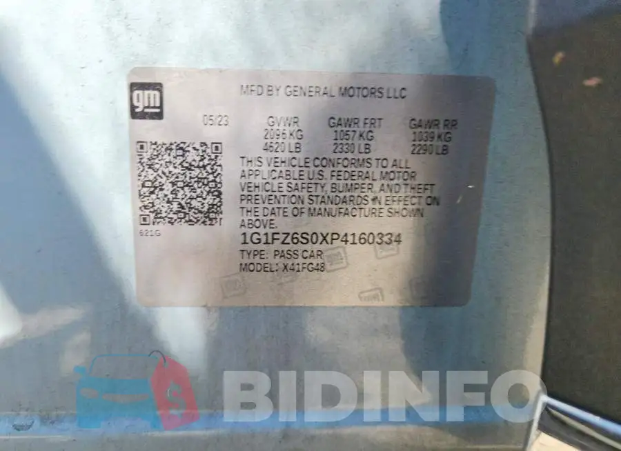 1G1FZ6S0XP4160334 Photo# 14