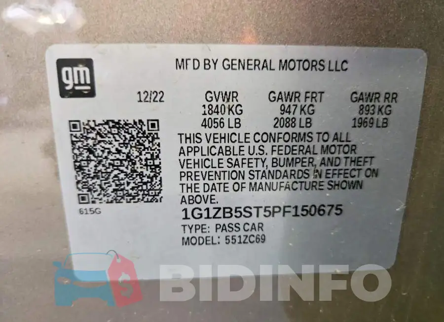 1G1ZB5ST5PF150675 Photo# 12