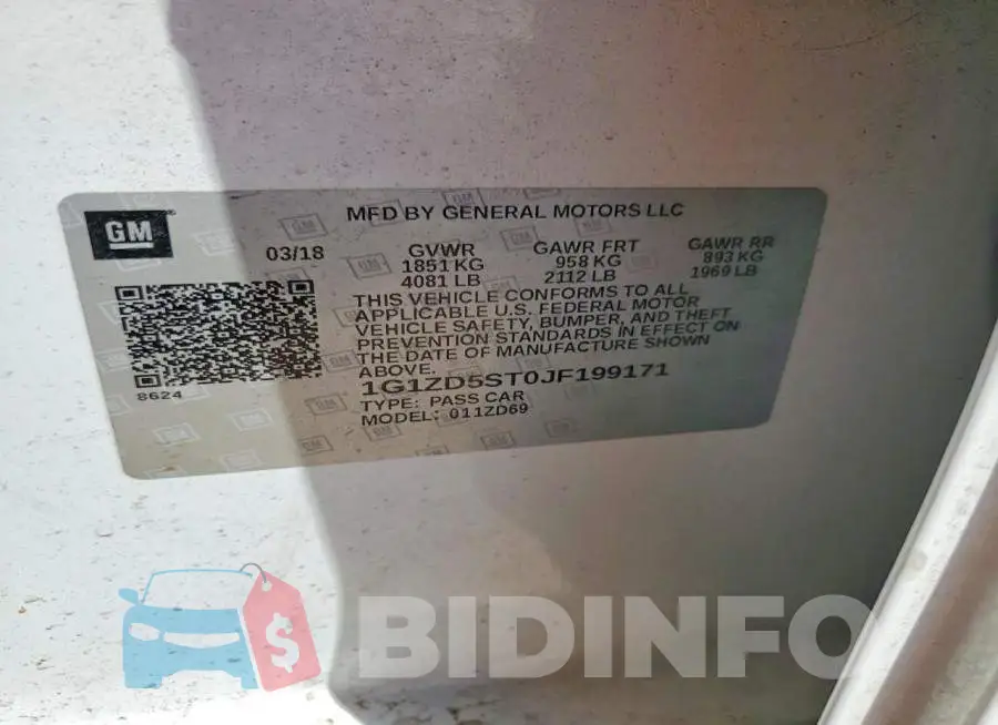 1G1ZD5ST0JF199171 Photo# 12