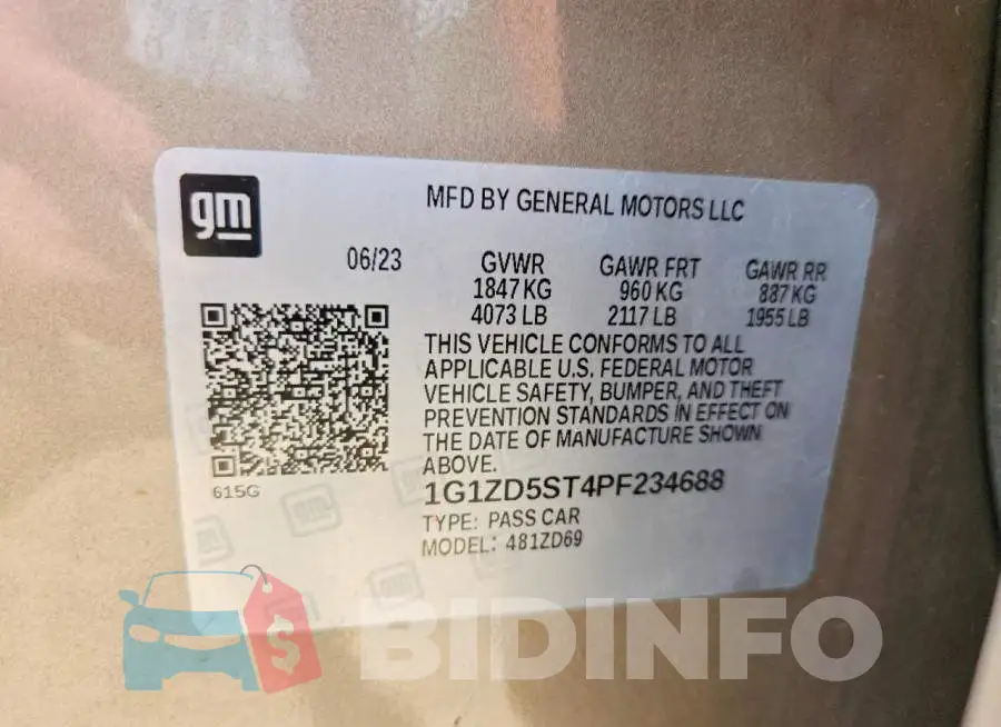 1G1ZD5ST4PF234688 Photo# 12