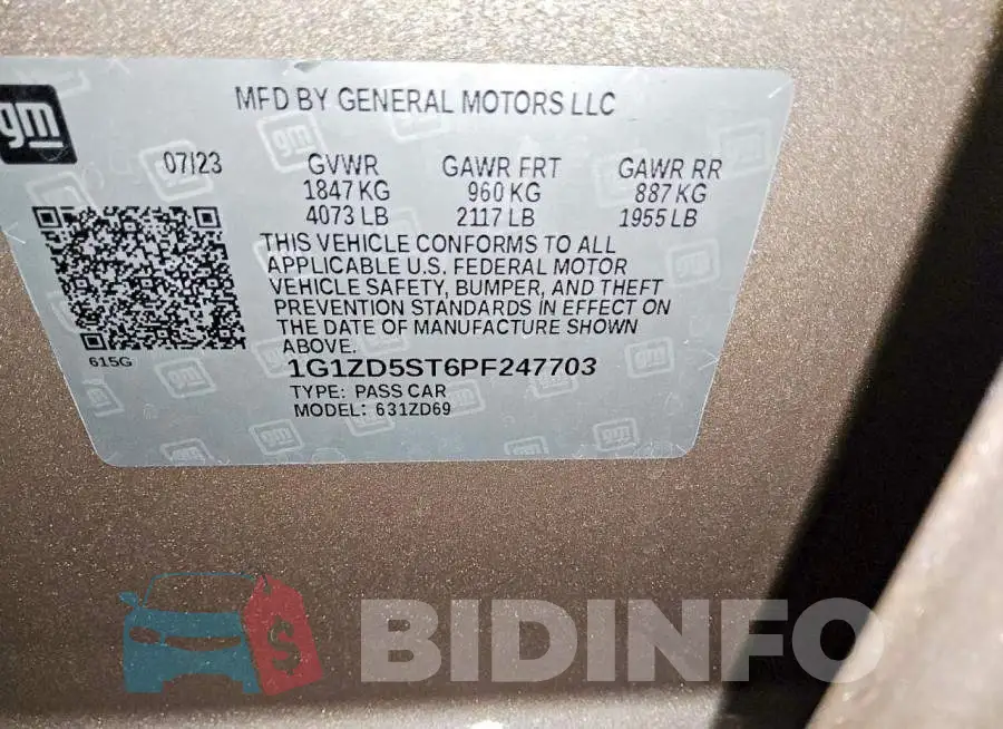 1G1ZD5ST6PF247703 Photo# 12