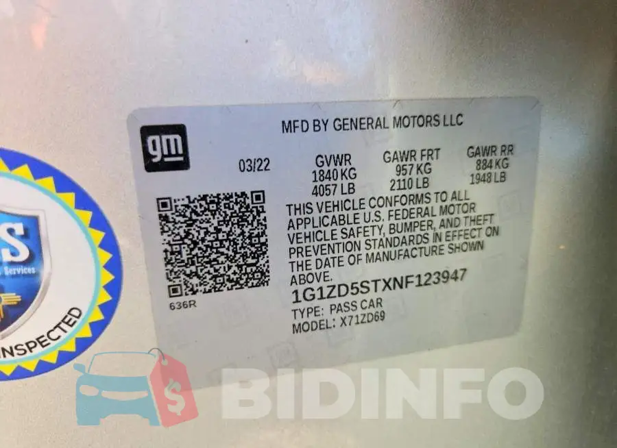 1G1ZD5STXNF123947 Photo# 13