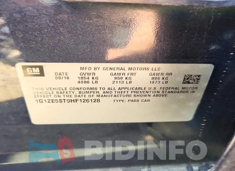 1G1ZE5ST9HF126128 Photo# 13
