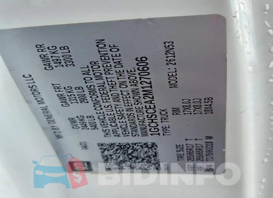 1GCHSCEA2M1270606 Photo# 12