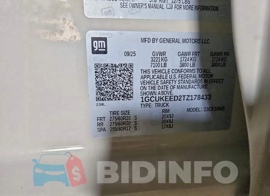 1GCUKEED2TZ178433 Photo# 12