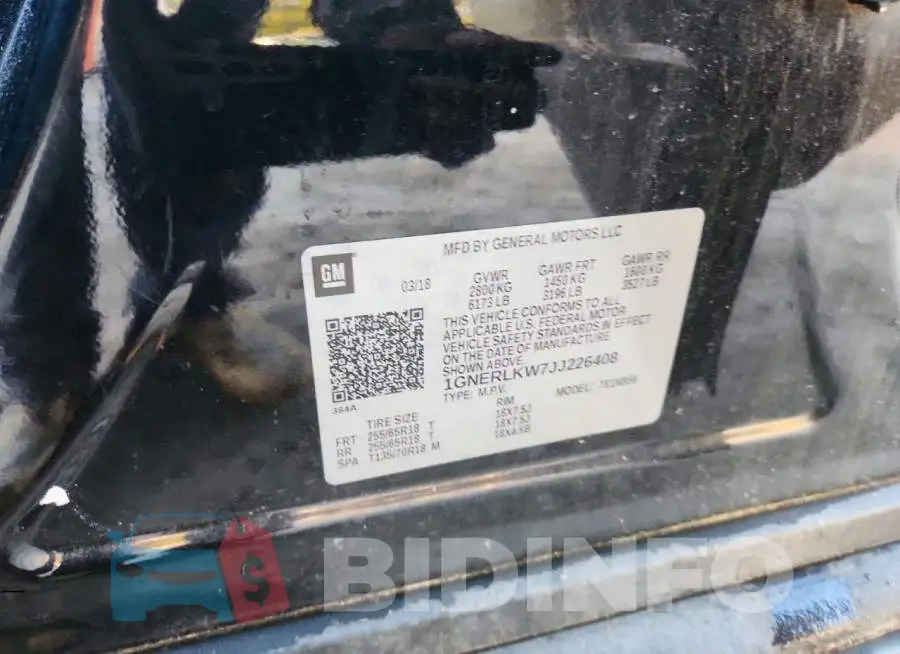 1GNERLKW7JJ226408 Photo# 12