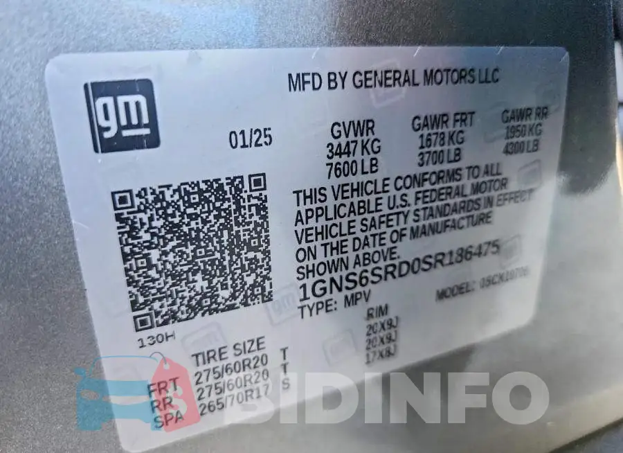 1GNS6SRD0SR186475 Photo# 14