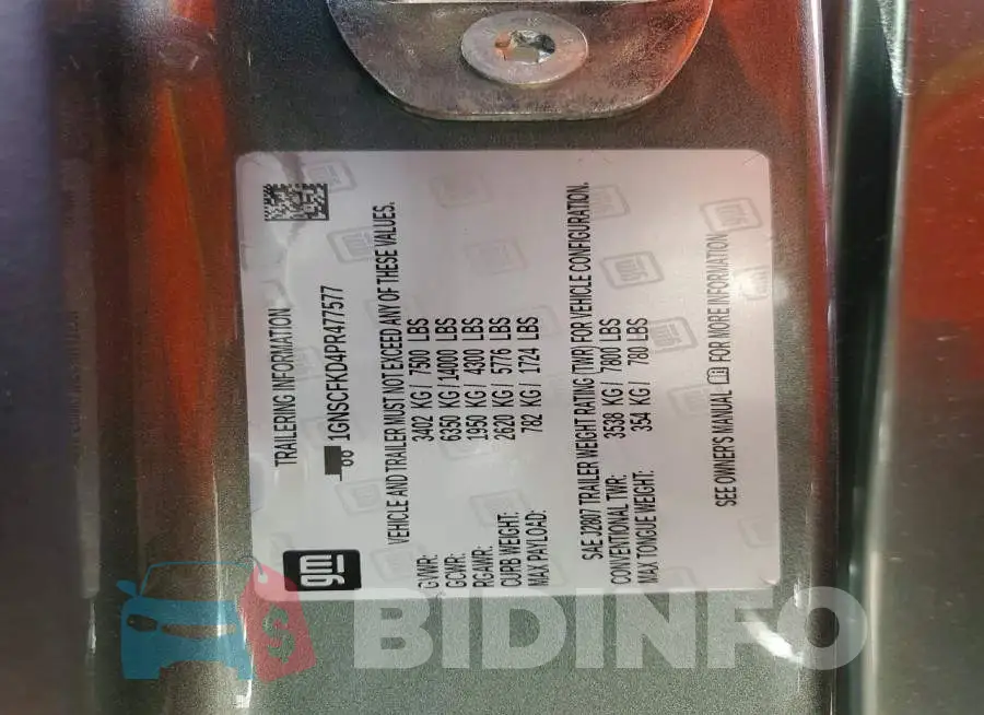 1GNSCFKD4PR477577 Photo# 14