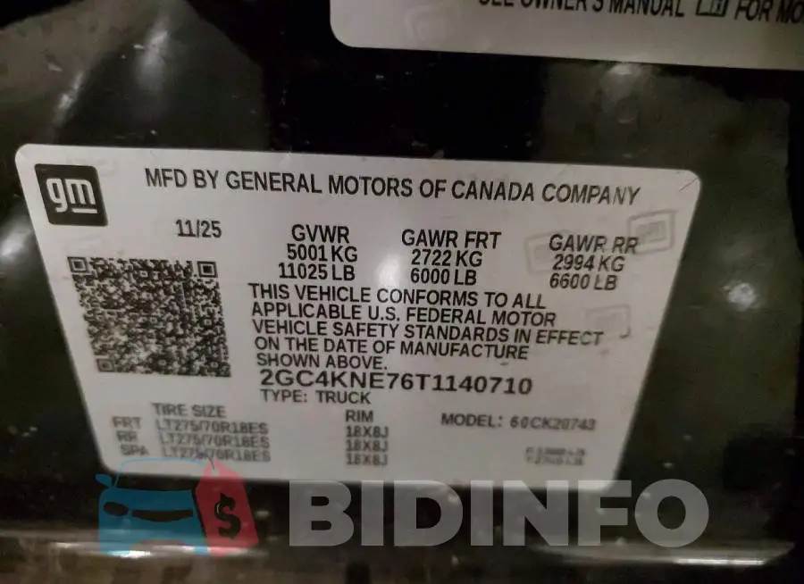 2GC4KNE76T1140710 Photo# 12