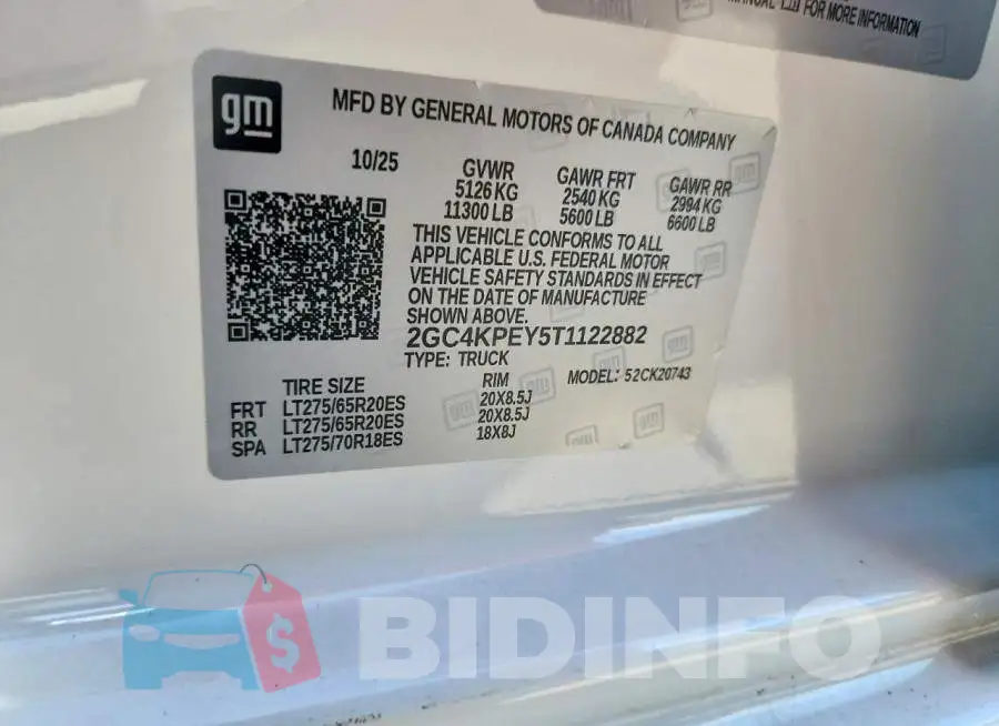 2GC4KPEY5T1122882 Photo# 12