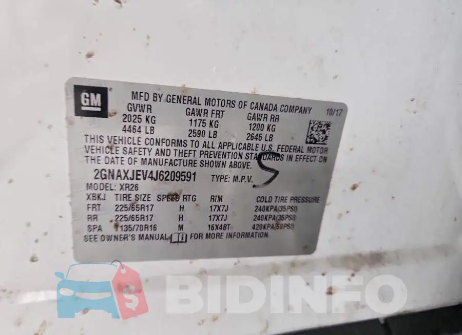 2GNAXJEV4J6209591 Photo# 13