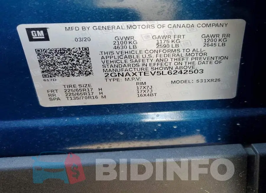 2GNAXTEV5L6242503 Photo# 14