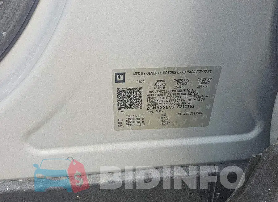 2GNAXXEV3L6211161 Photo# 13