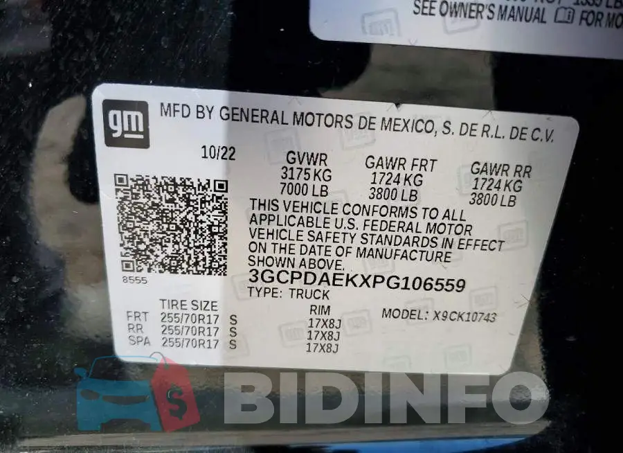 3GCPDAEKXPG106559 Photo# 12