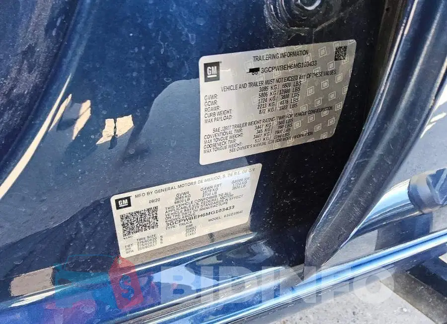 3GCPWBEH6MG103433 Photo# 12