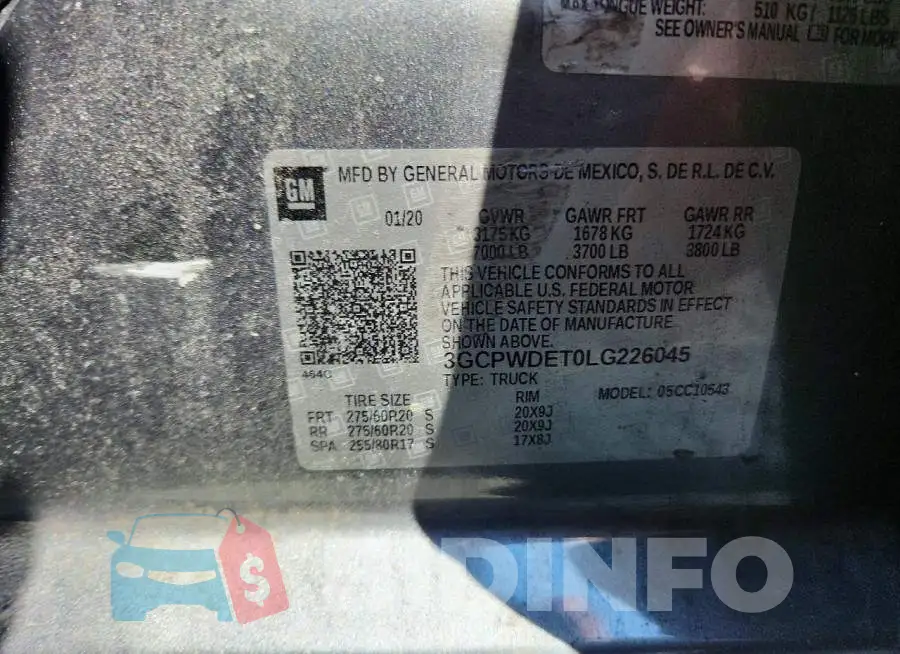 3GCPWDET0LG226045 Photo# 12