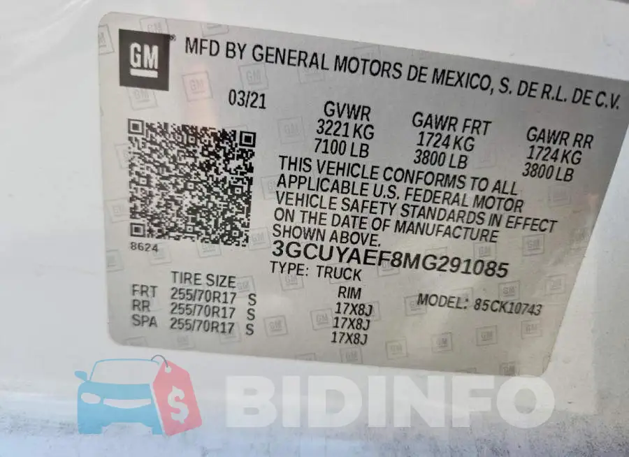 3GCUYAEF8MG291085 Photo# 12