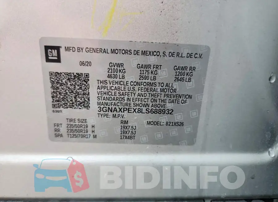 3GNAXPEX8LS688932 Photo# 13