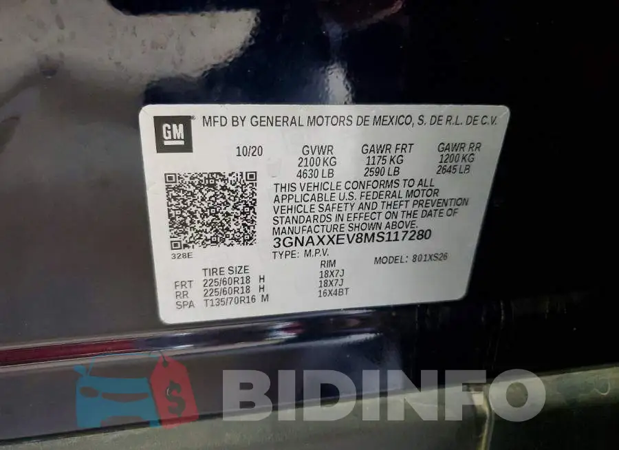 3GNAXXEV8MS117280 Photo# 12