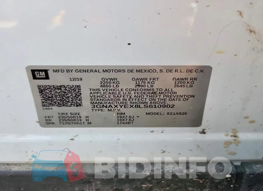3GNAXYEX8LS610902 Photo# 13