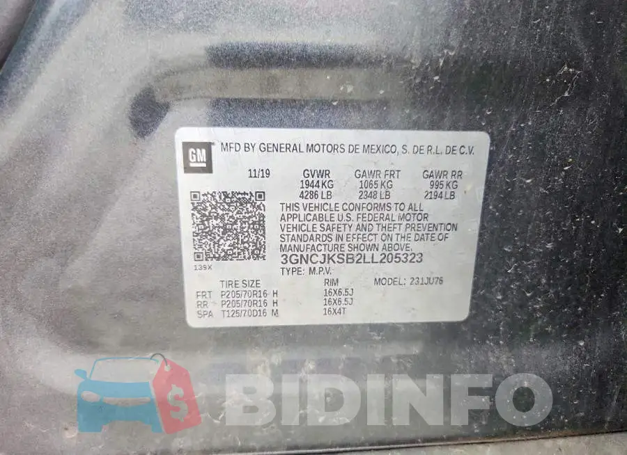 3GNCJKSB2LL205323 Photo# 13