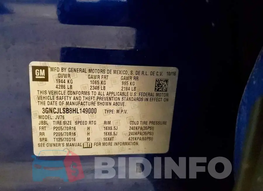 3GNCJLSB8HL149000 Photo# 14