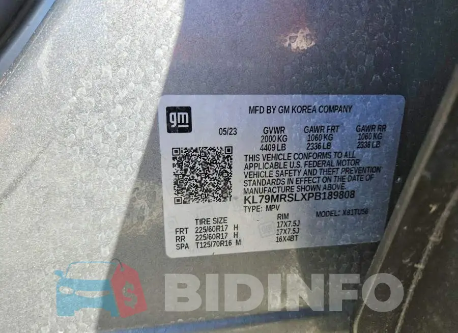 KL79MRSLXPB189808 Photo# 13