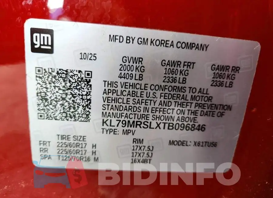 KL79MRSLXTB096846 Photo# 14