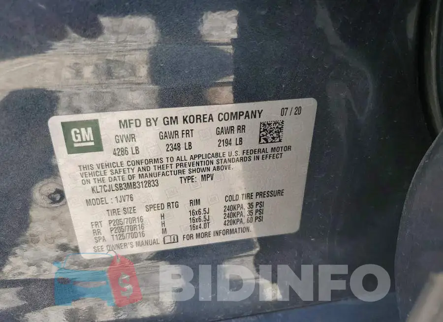 KL7CJLSB3MB312833 Photo# 13