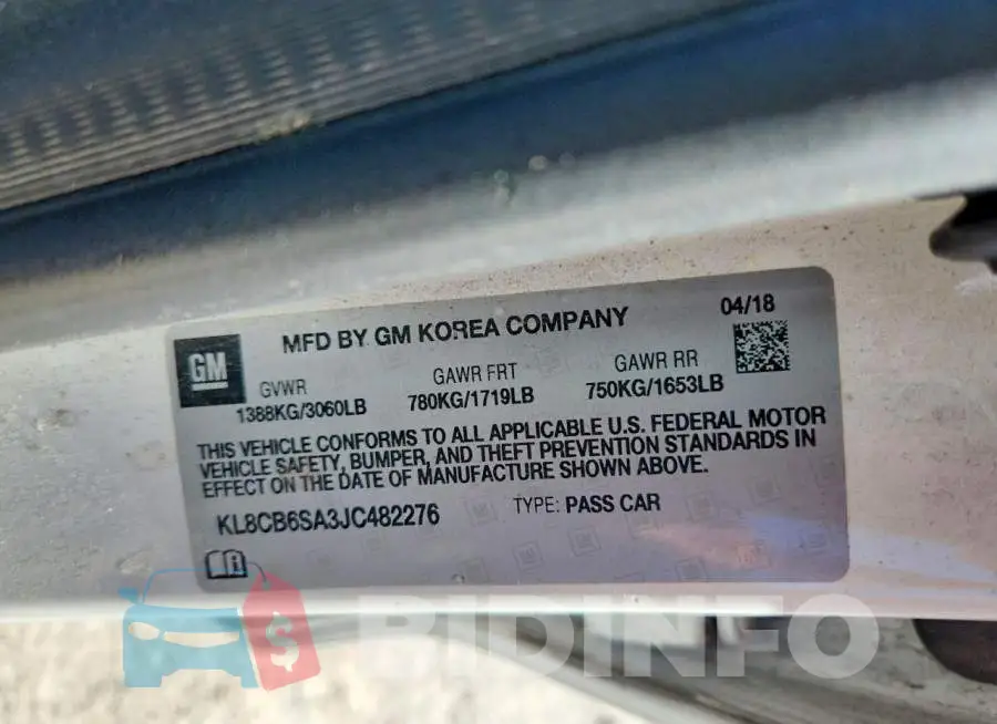 KL8CB6SA3JC482276 Photo# 12