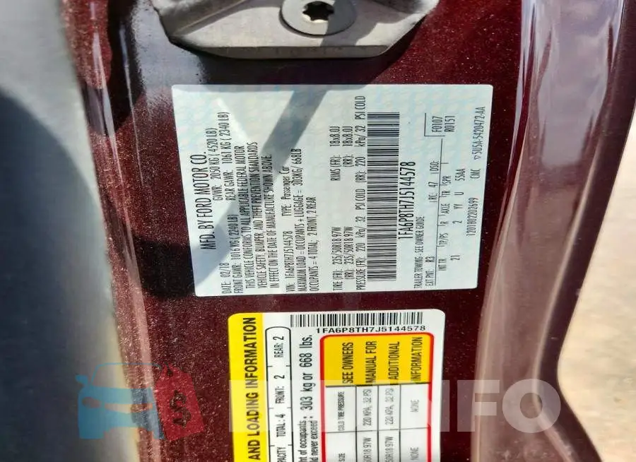 1FA6P8TH7J5144578 Photo# 12