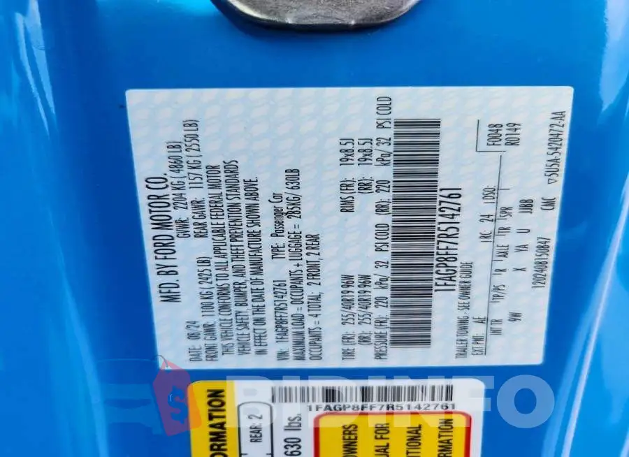 1FAGP8FF7R5142761 Photo# 12