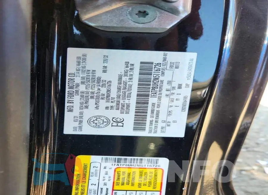 1FATP8UH2M5116726 Photo# 12