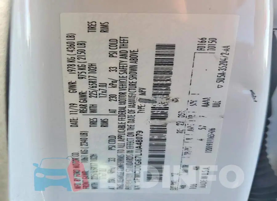 1FMCU0G67LUA48079 Photo# 12