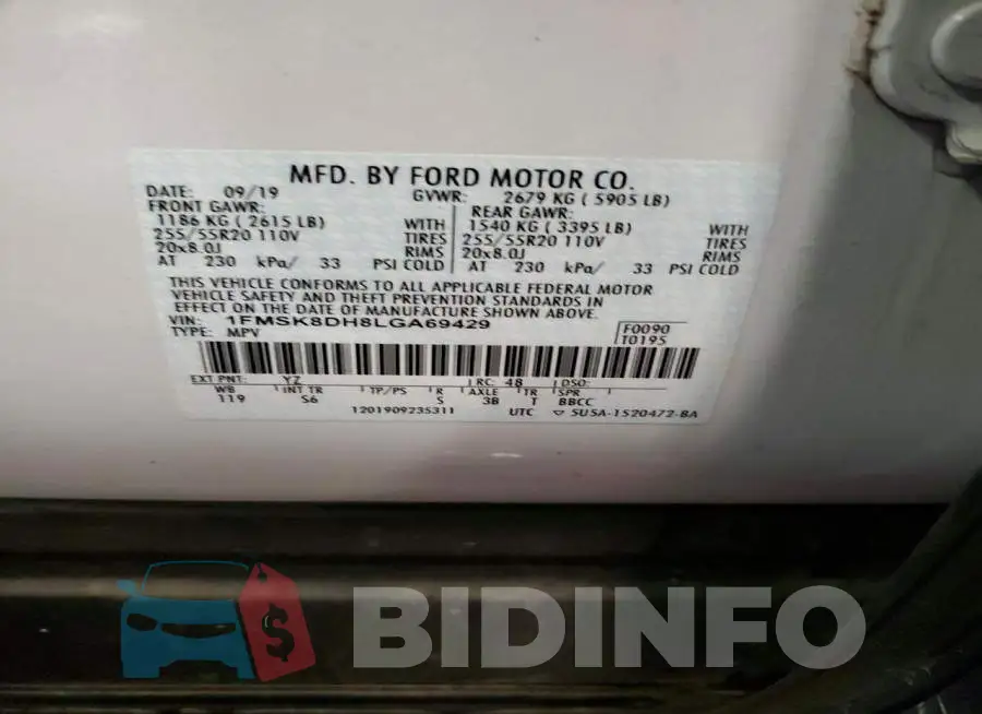 1FMSK8DH8LGA69429 Photo# 14