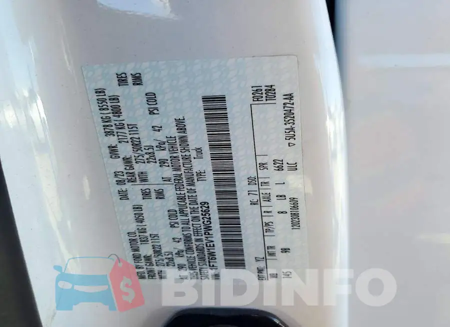 1FT6W1EV1PWG25629 Photo# 13