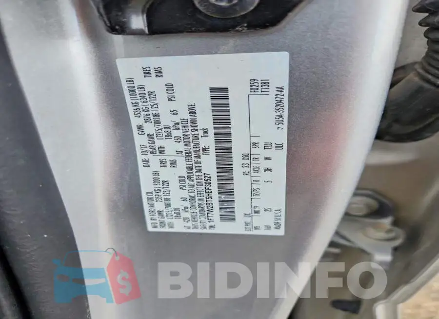 1FT7W2BT5HEF30527 Photo# 12