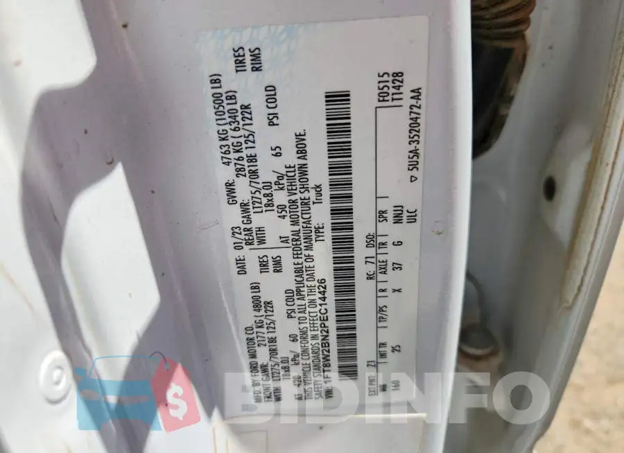 1FT8W2BN2PEC14426 Photo# 12