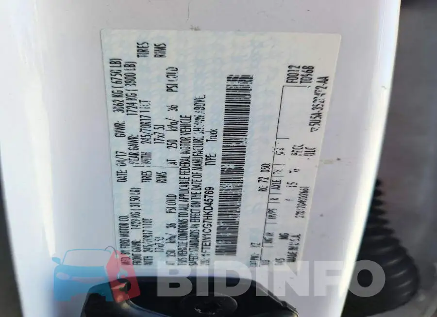 1FTEW1CG7HKD45769 Photo# 12