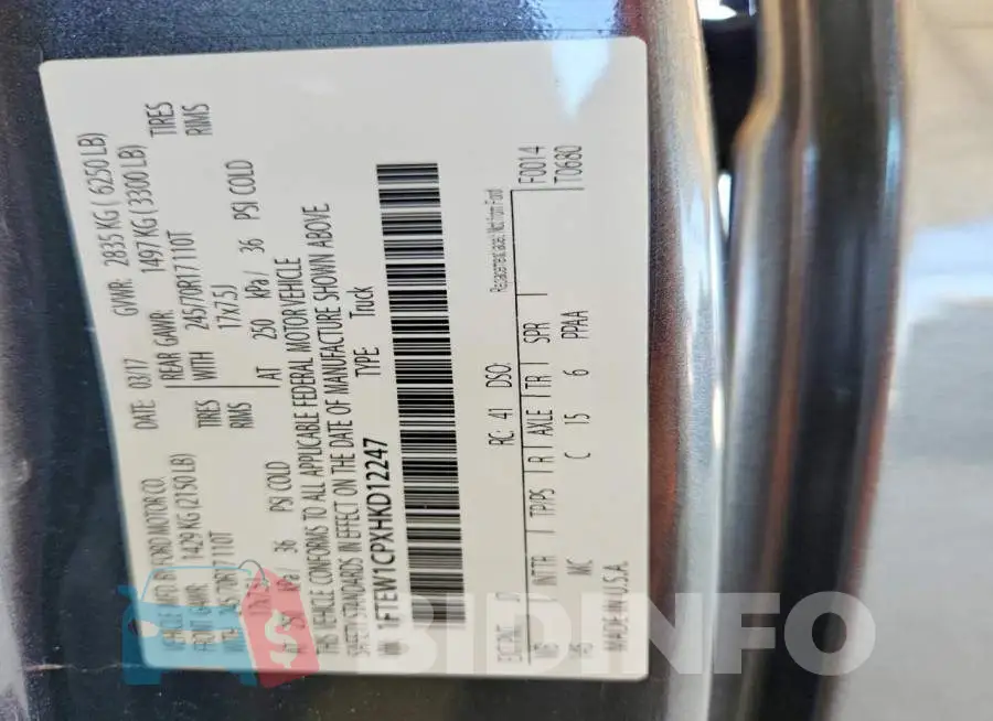 1FTEW1CPXHKD12247 Photo# 12