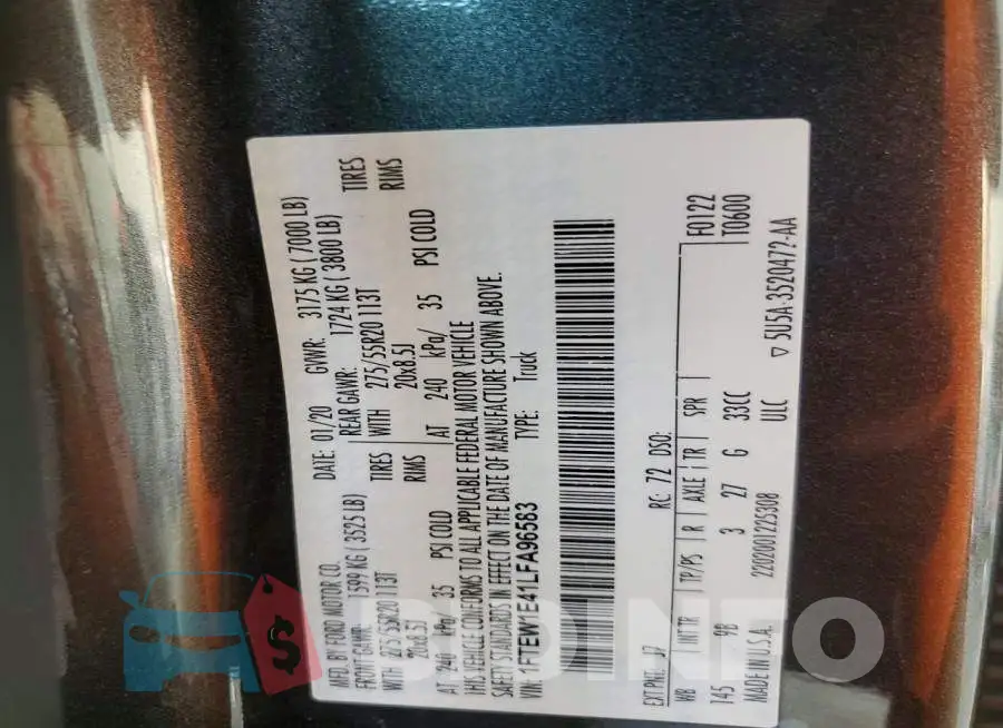 1FTEW1E41LFA96583 Photo# 13