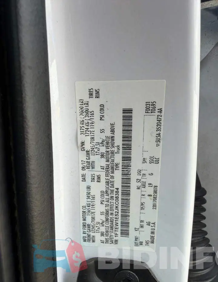 1FTEW1E52JKC08384 Photo# 10