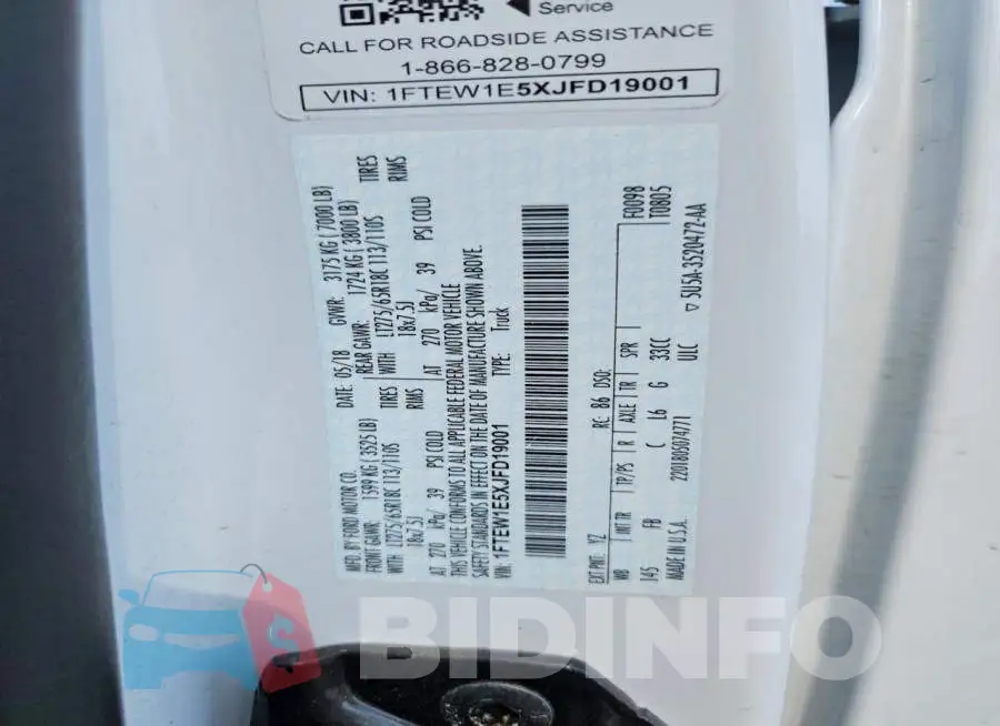 1FTEW1E5XJFD19001 Photo# 12