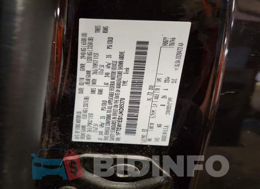 1FTEW1EB1JKD85370 Photo# 12