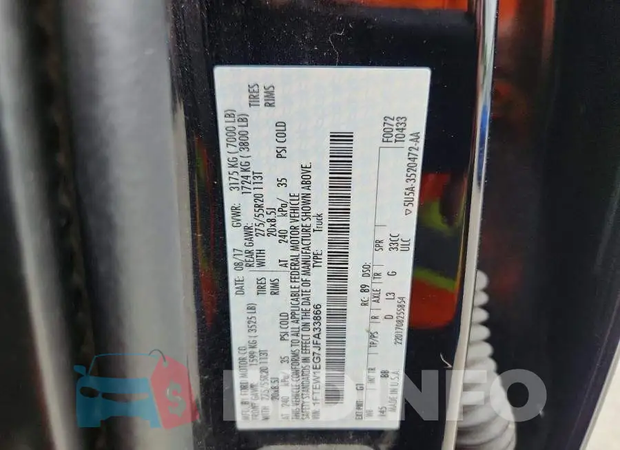 1FTEW1EG7JFA33866 Photo# 12