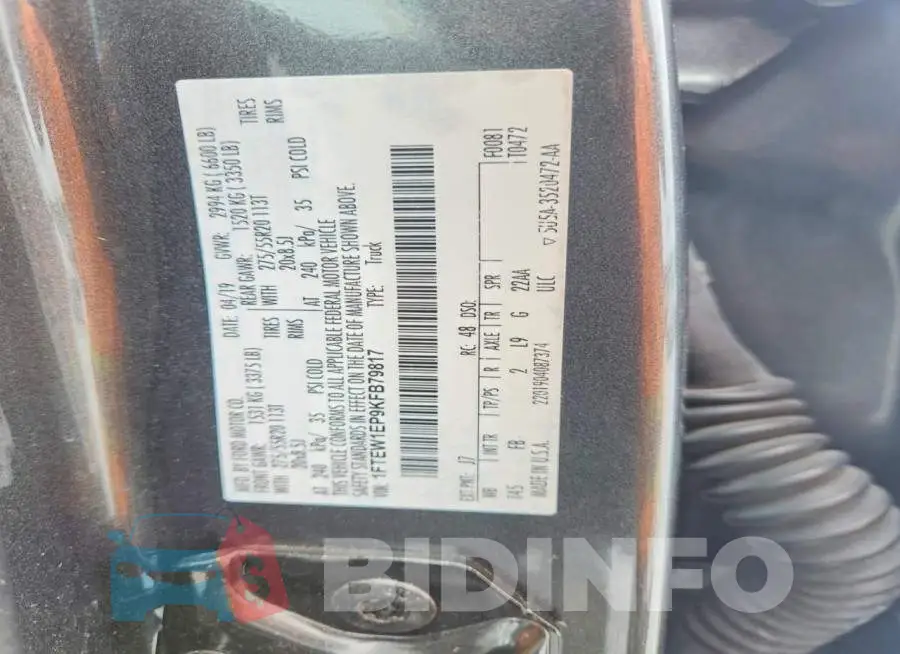 1FTEW1EP9KFB79817 Photo# 13